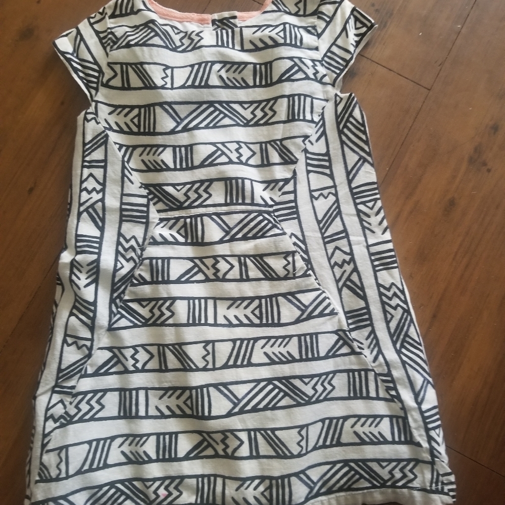 Cotton white and black dress